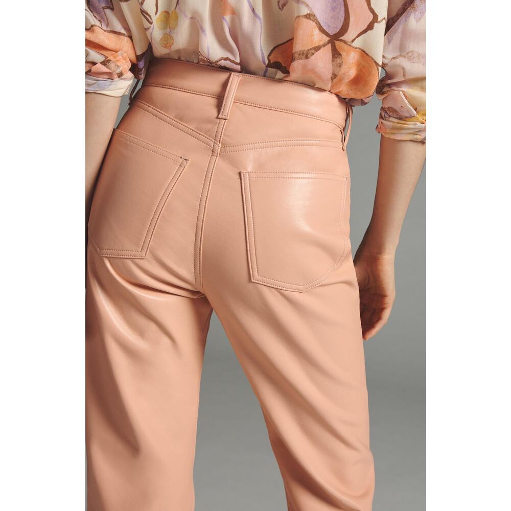 AGOLDE '90s Pinch Waist White Leather Pants - New 29 Waist - Picture 4 of 8